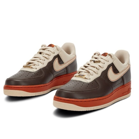 Nike Women’s Air Force 1 '07 'Shoe |Color: Dark Cinder/Sanddrift-Dark Orange|NEW - Picture 1 of 12